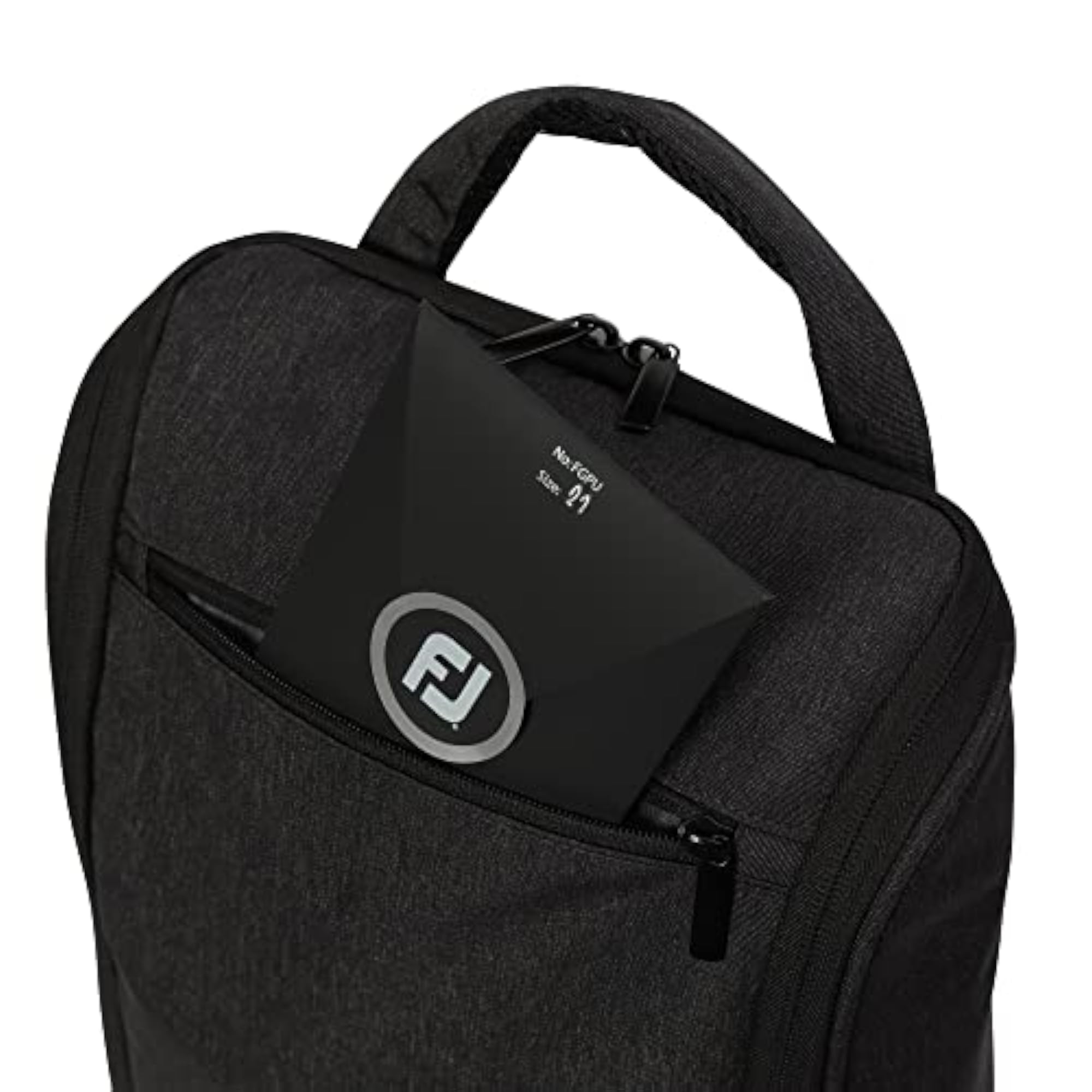 Deluxe Shoe Bag in Charcoal and Black, 9.5x13x5